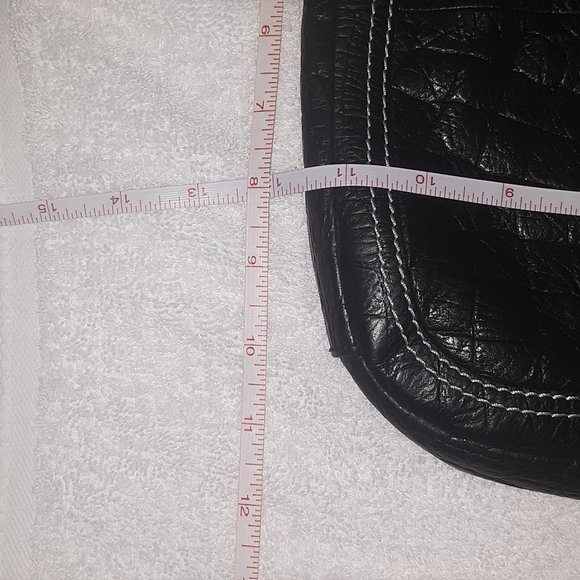 B. MAKOWSKY Black Genuine Pebble Leather Silver Hardware - Picture 6 of 13